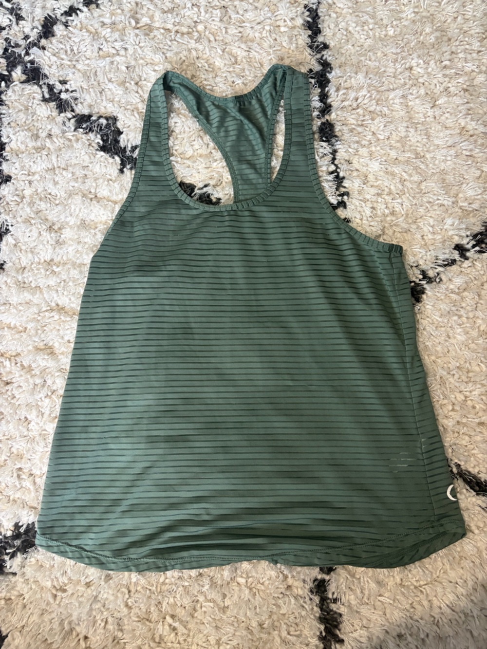Zyia Women’s Olive Green Stripe Racerback Tank Top